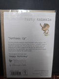 APA005 "BOTTOMS UP" PARTY ANIMALS HAPPY BIRTHDAY CARD  WRENDALE DESIGNS