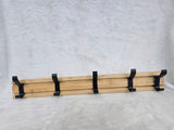 ND180926-5 NIKKY HOME BAMBOO WALL RACK WITH ADJUSTABLE HOOKS