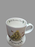WNQP3943-XG MUG COASTER "CHRISTMAS TREE" SET WRENDALE DESIGNS