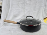10" DEEP FRY PAN GREEN PAN WITH LID S2