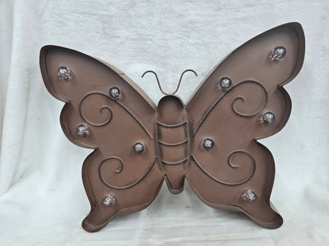 846643 GLITZHOME BUTTERFLY METAL LED SIGN