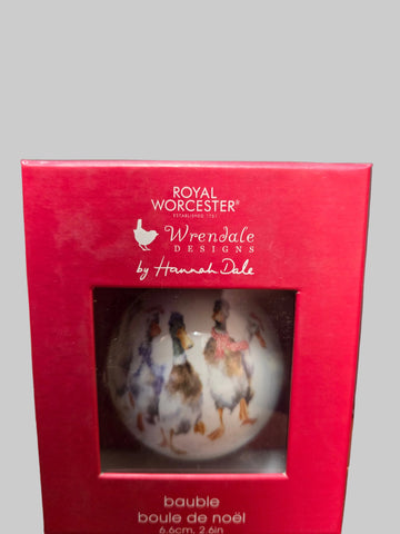 WNQB79011-XG ORNAMENT "ALL WRAPPED UP" DUCKS WRENDALE DESIGNS