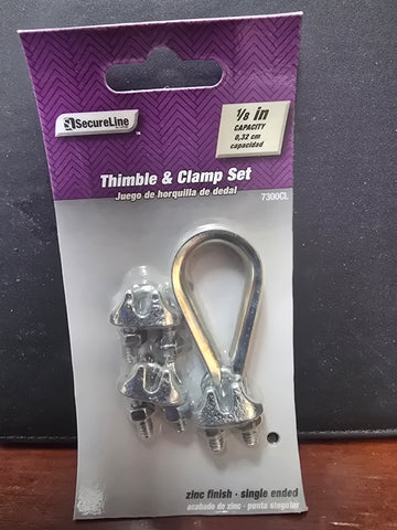 7300CL Secure Line Thimble & Clamp; Clamp Set 1/8"