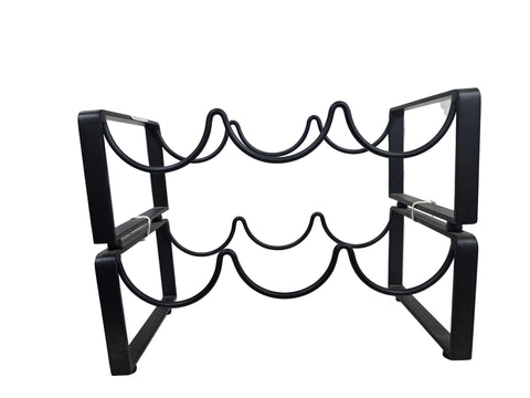U200059 RITESUNE 2 TIER STACKABLE TABLETOP WINE RACK 6 BOTTLE