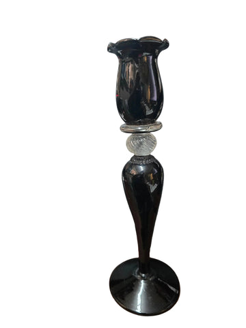 CH616BK CANDLE HOLDER BAIJAN GLASS