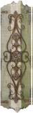 09795 HDC WOOD & IRON 3 PLANK SCROLL WEATHERED GREEN