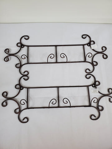 Blue Sky Pair of Wrought Iron Horizontal Decorative Rack 2pc