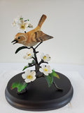 Boehm at Home Nightingale Bird Sitting on the Pear Blossom Tree Figurine