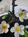 Boehm at Home Nightingale Bird Sitting on the Pear Blossom Tree Figurine
