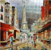 29-0007 HDC 3D CANVAS 'RAINY DAY IN PARIS' 40" x 40"