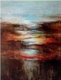 09651 HDC CANVAS 'ABSTRACT LANDSCAPE' 35" X 48"