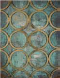 09650 HDC 3D CANVAS GOLD RINGS 30"X39"