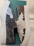 BLOWFISH COCO LACE FLORAL DISTRESSED GRAY SNEAKER