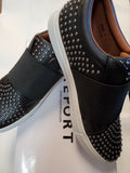 REPORT ACER SLIP ON SNEAKER BLACK UPPER WHITE SOLES