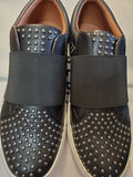 REPORT ACER SLIP ON SNEAKER BLACK UPPER WHITE SOLES