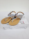 SHI BY JOURNEYS "SANDY" LIGHT BLUE SANDLES