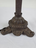 12376 HOME INTERIORS TABLE LAMP WITH LEOPARD LAMP SHADE