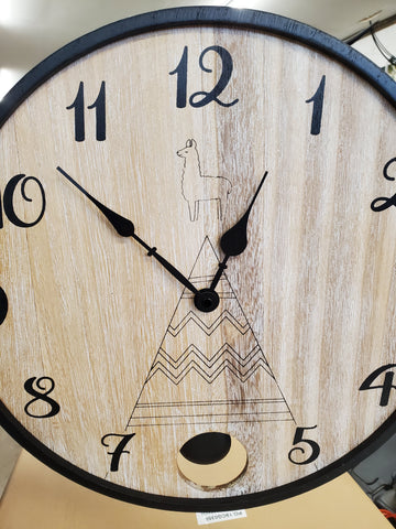 Wood Lama Clock
