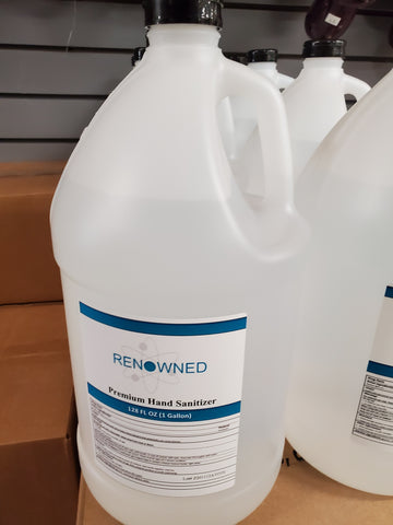 Renowned Premium Hand Sanitizer-1Gallon Bottle/80% Alcohol/Multi-Purpose