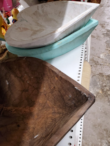 Wooden Bowl-Rustic Heart Shaped