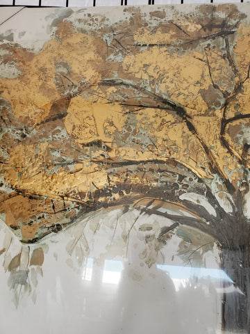 29-0010 HDC 3D CANVAS 'GOLD TREE' 32" X 32"